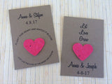 Plantable Paper Favors Heart Seed Favors