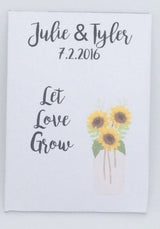 Sunflower Wedding Favors Seed Packets