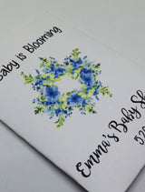 Baby Shower Blue Floral Seed Packet Favors