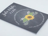 Sunflower Wedding Seed Packets Favors Chalkboard