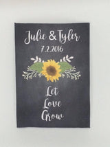Sunflower Wedding Seed Packets Favors Chalkboard