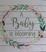 Pink flower wreath baby shower seed packets