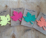 Fall plantable leaf wedding favors