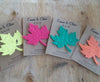 Fall plantable leaf wedding favors