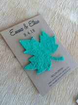 Fall plantable leaf wedding favors