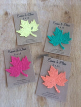 Fall plantable leaf wedding favors