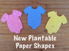 Plantable paper baby shower favors unisex