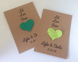 Plantable Paper Favors Heart Seed Favors