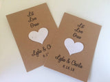 Plantable Paper Favors Heart Seed Favors