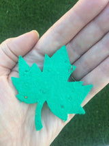 Fall plantable leaf baby shower favors