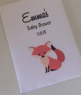 fox baby shower seed packets woodsy favors