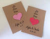 Plantable Paper Favors Heart Seed Favors