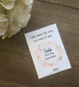 First Holy Communion Seed Packets Pink Wreath Favors