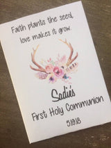 boho seed packets communion favors - Favor Universe