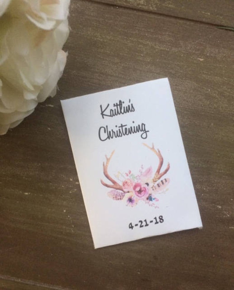 Antler Boho Christening favors