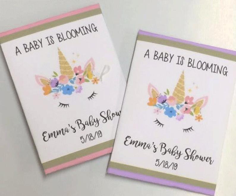 Unicorn baby shower seed packets Unicorn party favors