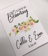 pink rose wedding  seed packets favors