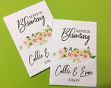 pink rose wedding  seed packets favors