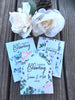 eucalyptus pink flower seed packets favors