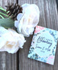 eucalyptus pink flower seed packets favors