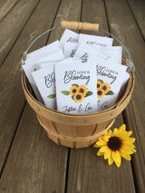 Personalized Sunflower Wedding Seed Packet Favors