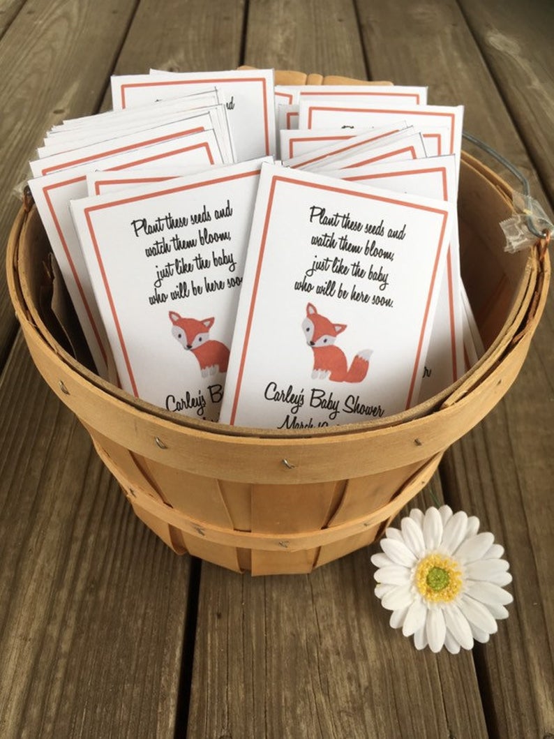 woodland baby shower fox