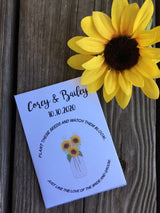 Sunflower Wedding Favors Seed Packets