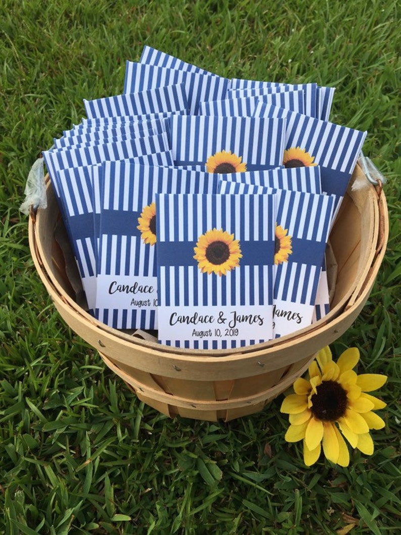 Sunflower Stripe Favors