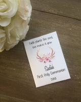 boho seed packets communion favors - Favor Universe