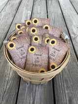 Sunflower Wedding Seed Packets Gift Home Decor Rustic Burlap