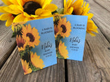 baby shower seed packets sunflower favors