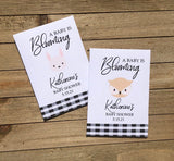 woodland animals fox or bear baby shower seed packets favors