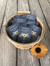 Sunflower Wedding Seed Packets Favors Chalkboard