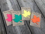 Fall plantable leaf baby shower favors