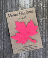 Fall plantable leaf baby shower favors