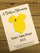 Plantable paper baby shower favors unisex