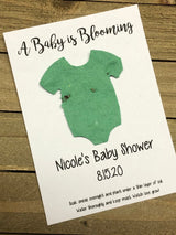 Plantable paper baby shower favors unisex