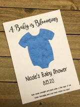 Plantable paper baby shower favors unisex