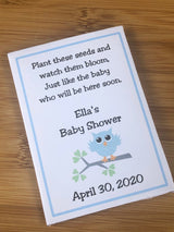 owl baby shower seed packets gifts - Favor Universe