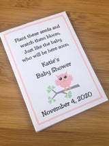owl baby shower seed packets gifts - Favor Universe