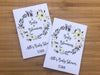 floral wreath baby shower seed packets purple