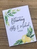 lemon seed packet wedding favors