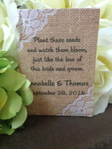 Wedding Seed Packets Rustic Favors