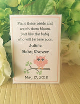 owl baby shower seed packets gifts - Favor Universe