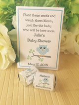 owl baby shower seed packets gifts - Favor Universe