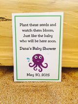 Sea Octopus Baby Shower Seed Packets Favors