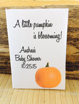 Pumpkin Favors Fall baby shower seed packets