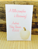 Pumpkin Favors Fall baby shower seed packets