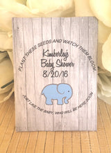 Elephant Baby Shower Seed Packets - Favor Universe