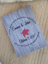 Rustic Fall Leaf Wedding Seed Packets - Favor Universe
